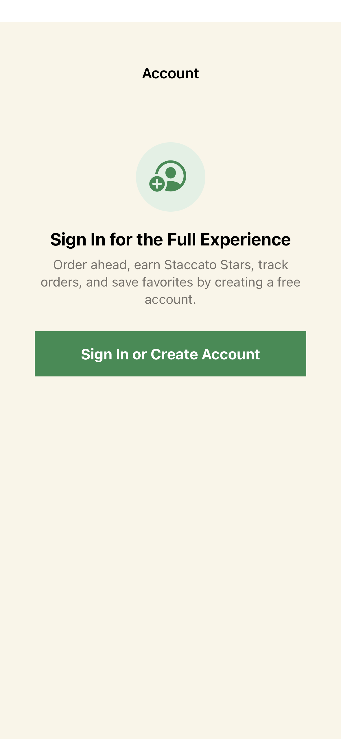 Account Screen